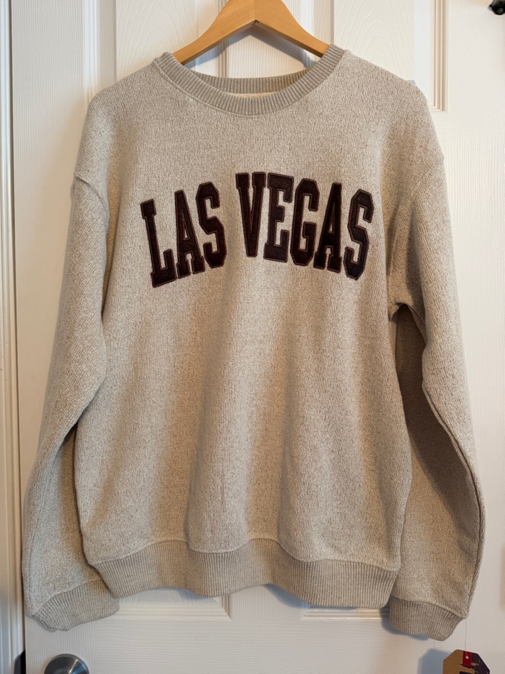 Las Vegas Cream Crewneck Sweatshirt Size XL
